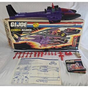 GI Joe Cobra Mamba Gyro-Viper 1987 Complete Box Bombs Figurine Manual Insert